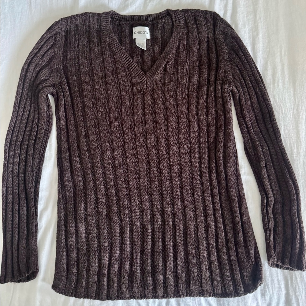 Chico's Chocolate Brown Knit Top